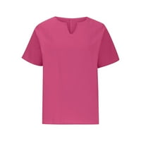 PBNBP Žene Ljetne pamučne majice Plus veličina casual Socke V košulje s kratkim rukavima Slobodne fit