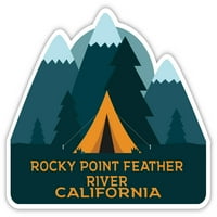 Rocky Point Feather River California Suvenir Vinil naljepnica za naljepnicu Kamp TENT dizajn