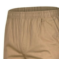 Mensfull Dužina hlača ČISTO Čvrsti teretni hlače Ležerne prilike za slobodno vrijeme sa džepovima Trouser