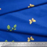 Soimoi plavi pamučni kambrični tkaninski i drveni ploča ploče za šivanje tkanine BTi široko