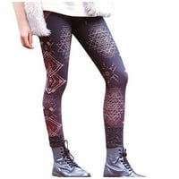 Yubatuo pantalone za žene Gothic tiskani elastični all-matct Slim Casual Long Boot hlače gamaše ženske