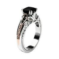 Nakit Modni bakar 6- Crni draguljni prstenovi za žene Prstenje Veličine Vjenčanice