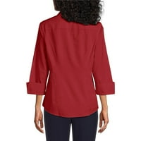 Ženska bluza Casual majica TEE Tročemjerna majica za rukavu Ovratnik čvrste boje Modni loši vrhovi