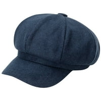 Proljeće za odrasle jesen zima toplo moda Solidna boja Ženska osmerokutna šešir vunena tkanina Ležerne