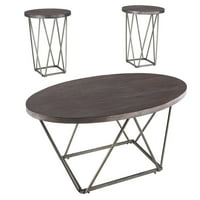 Dizajn potpisa Ashley Neimhurst Moderni 3-komadni set tablice, uključuje stolić za kavu i krajnje tablice,